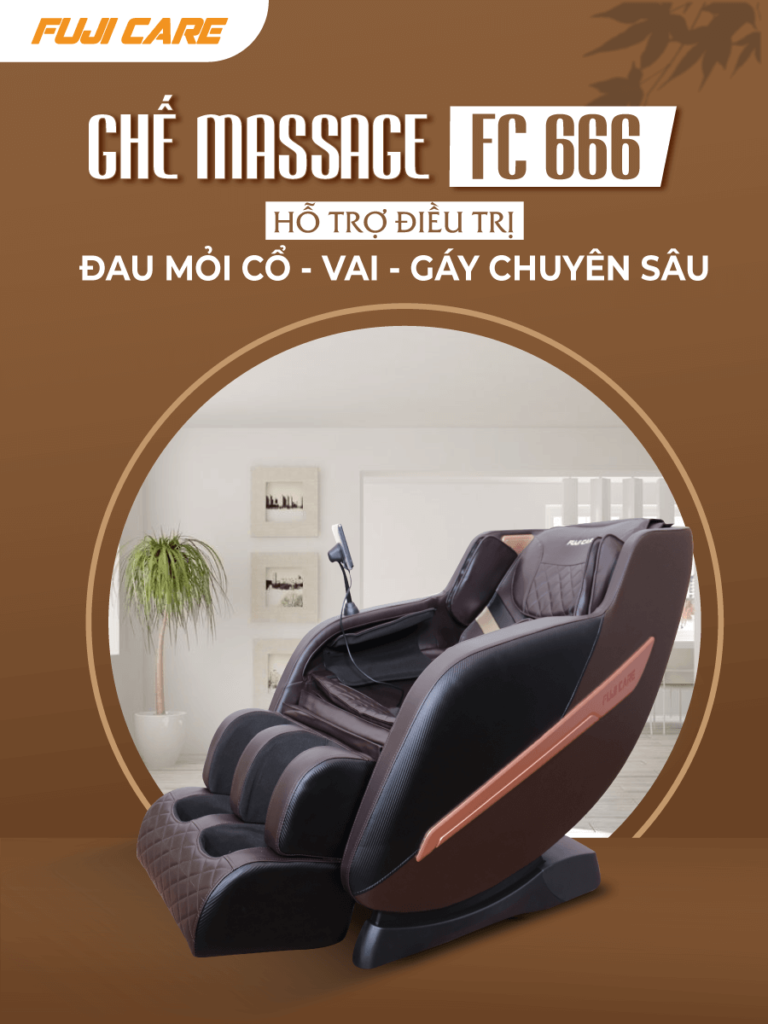 Ghế massage FC 666 hỗ trợ điều trị đau mỏi cổ - vai - gáy chuyên sâu