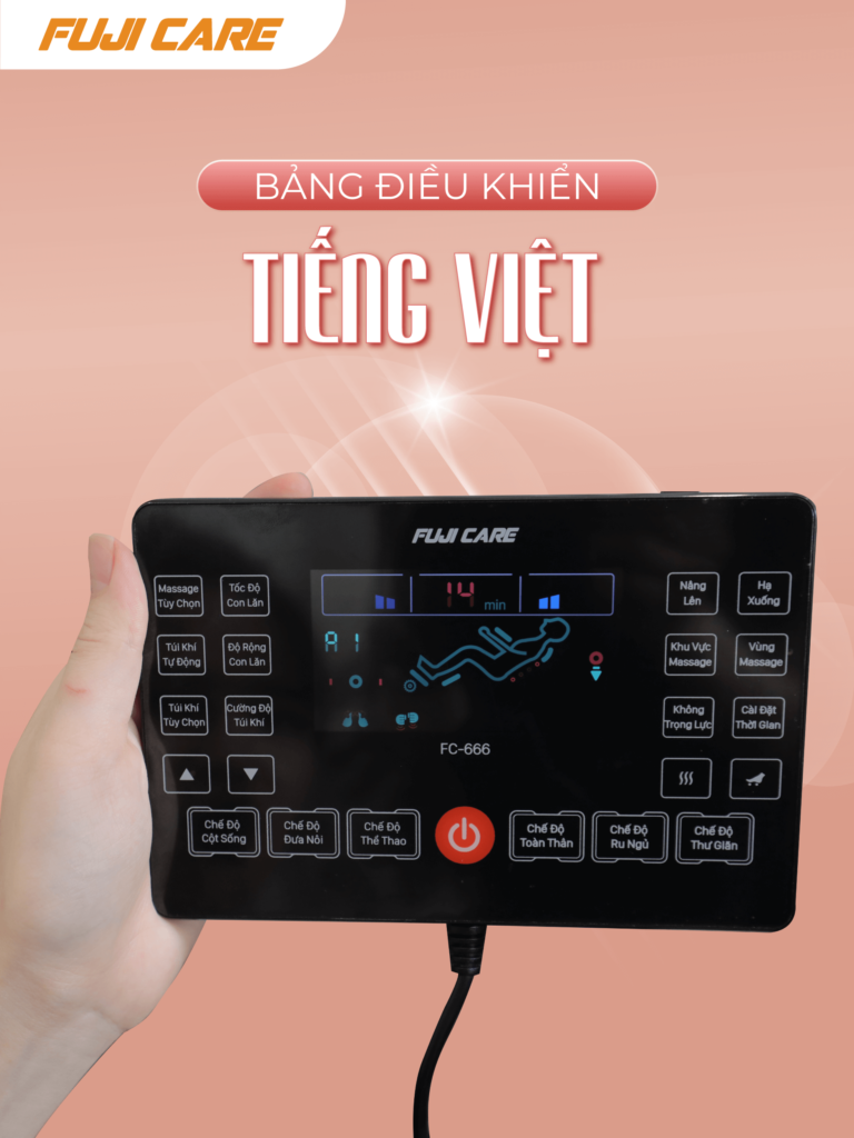 FC - 666 sử dụng bảng điều khiển cảm ứnghoàn toàn bằng tiếng Việt