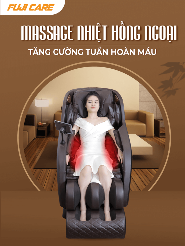 Ghế massage FC - 666 được tích hợp thêm công nghệ massage bằng nhiệt hồng ngoại