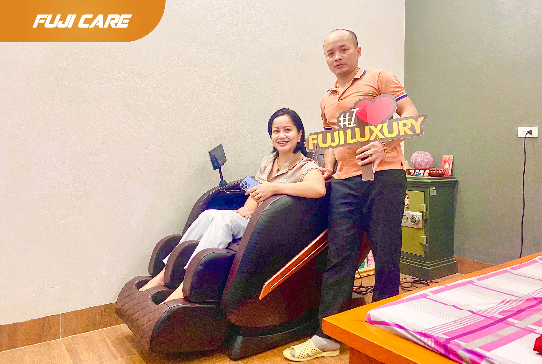 Ghế massage Fuji Care được nhiều khách hàng trên cả nước tin dùng, yên tâm về cả chất lượng sản phẩm và dịch vụ.