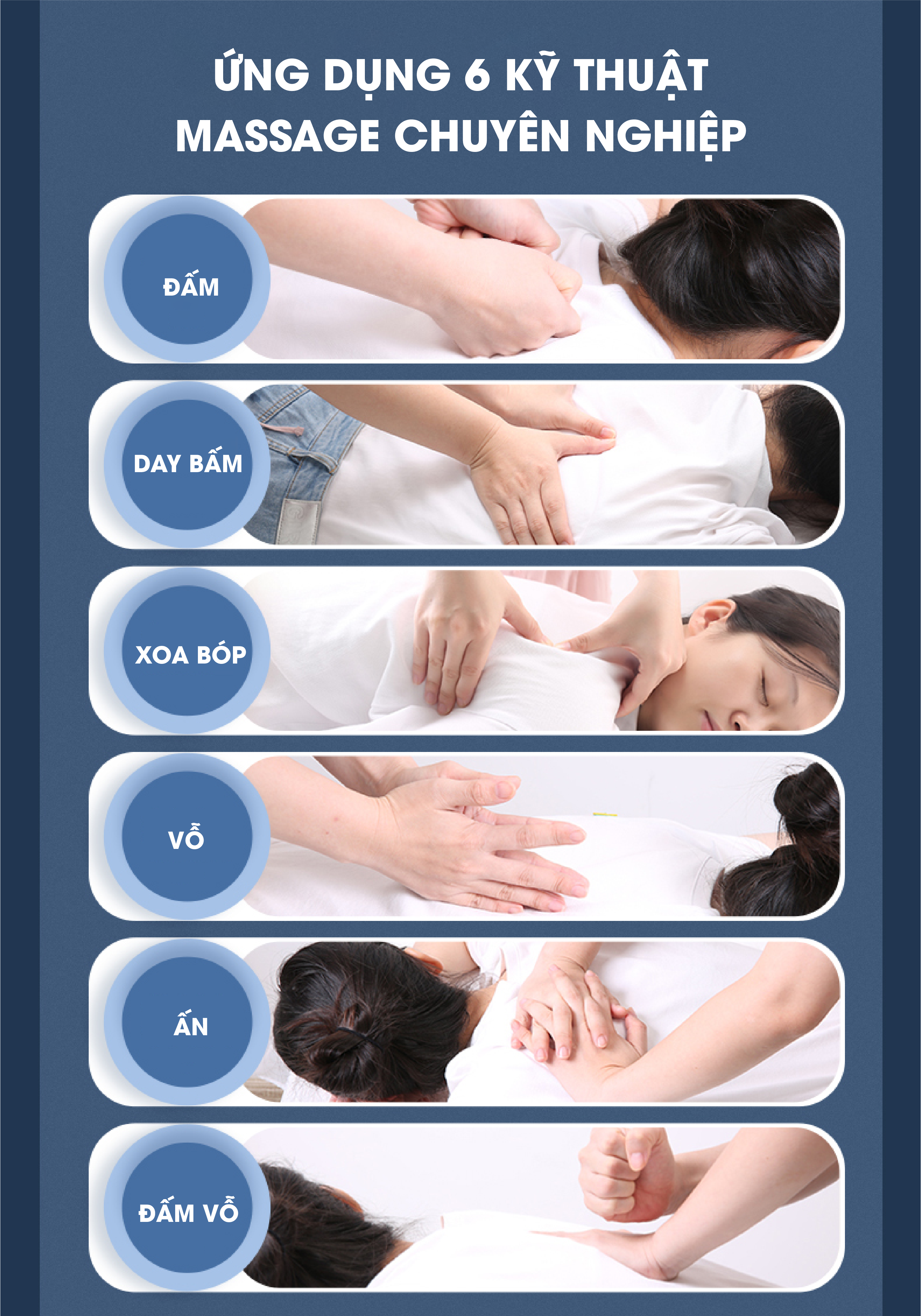 FC - 999S mô phỏng chân thực như bàn tay thợ massage chuyên nghiệp