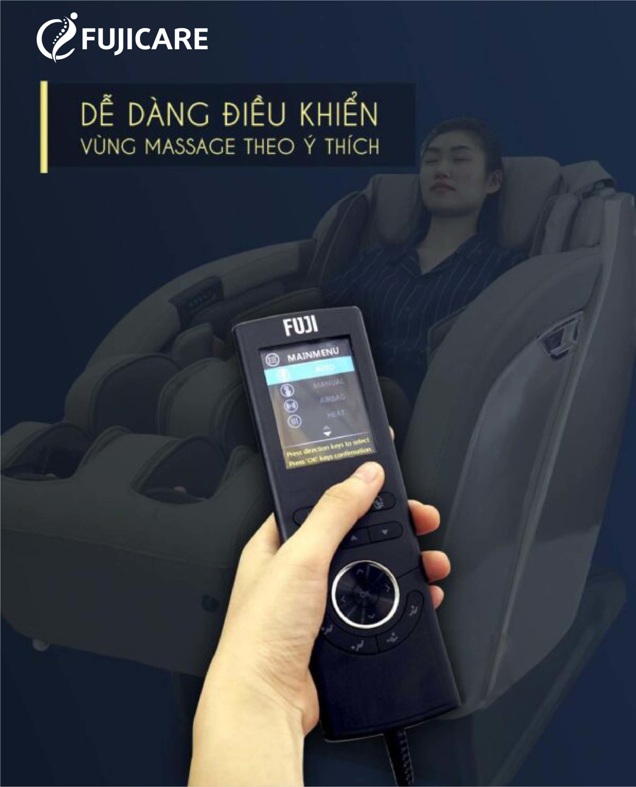 Fc-600 dễ dàng lựa chọn vùng massage