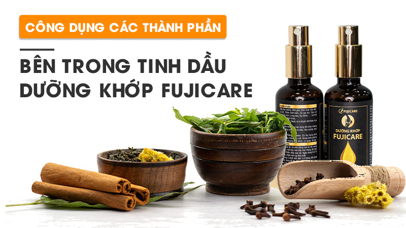 Công dụng các thành phần bên trong Tinh Dầu Dưỡng Khớp FujiCare