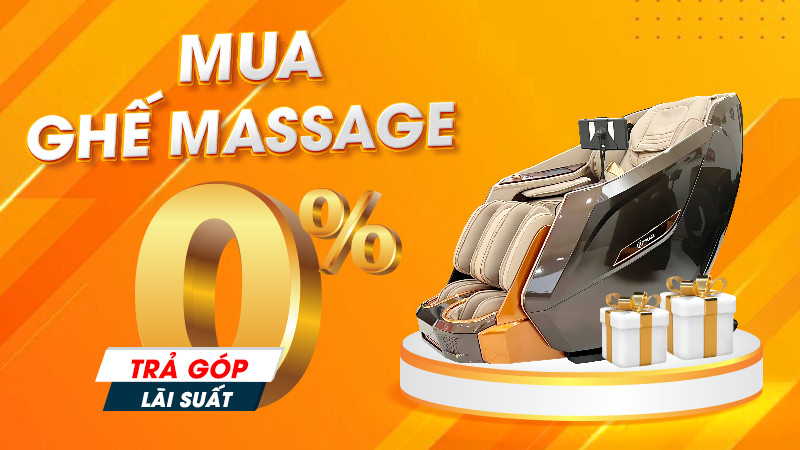 Mua ghế massage trả góp với lãi suất 0%, lắp đặt MIỄN PHÍ tận nơi