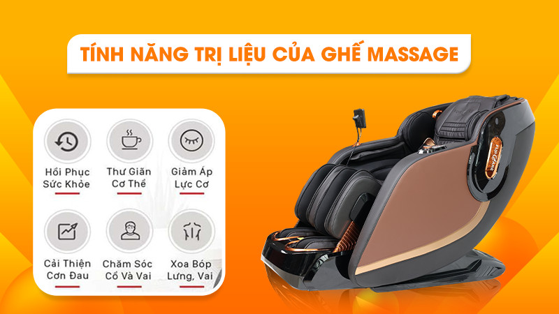 Top 8 tính năng trị liệu ghế massage hiệu quả nhất