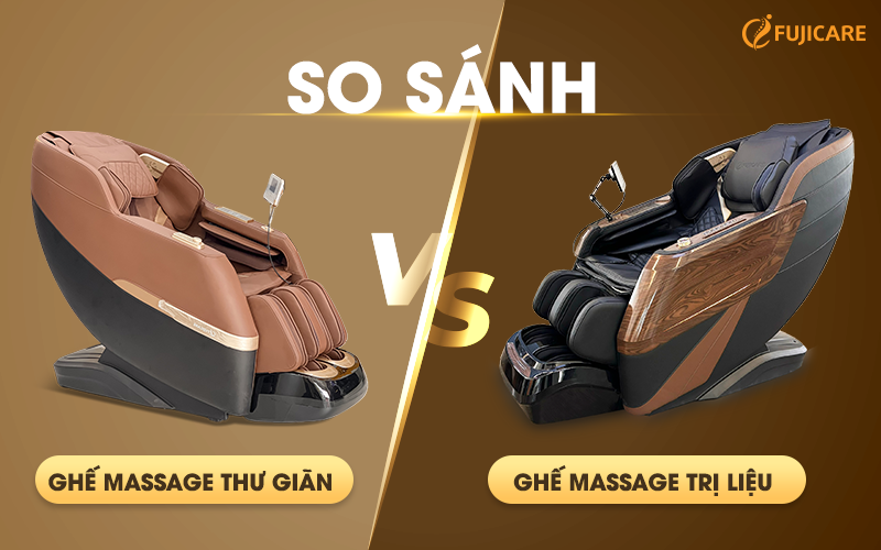 So sánh ghế massage trị liệu và thư giãn