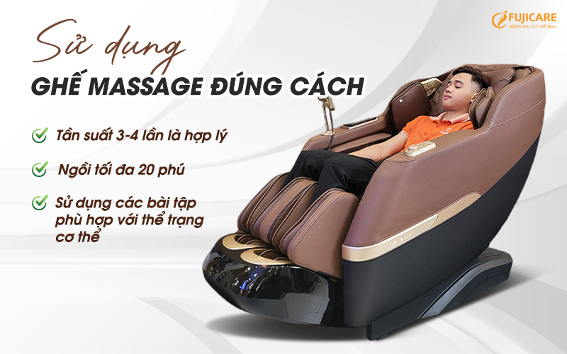Dùng ghế massage đúng cách 